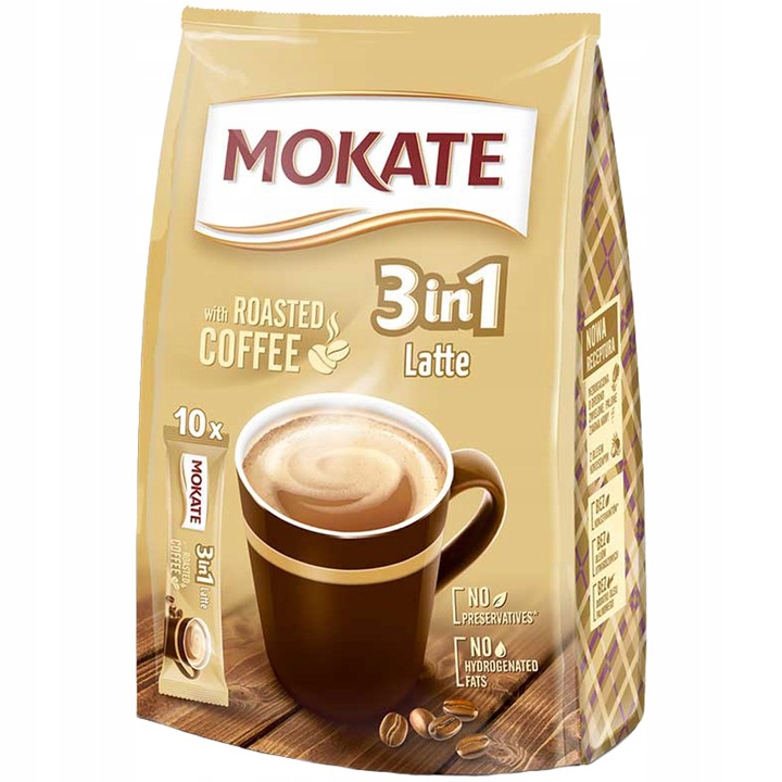Napój Kawowy Instant Napój W Proszku 3w1 3in1 Mokate Latte 10szt
