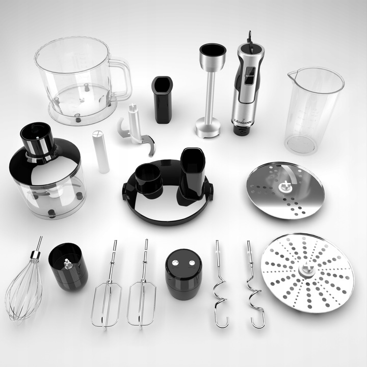 BLENDER RĘCZNY WIELOFUNKCYJNY MIKSER 1200W OSTRZE XL TRYB TURBO ZESTAW