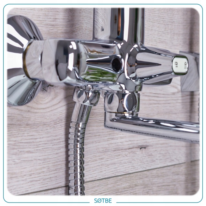 Bateria wannowa ścienna z ruchomą wylewką Kran do wanny z prysznicem SOTBE