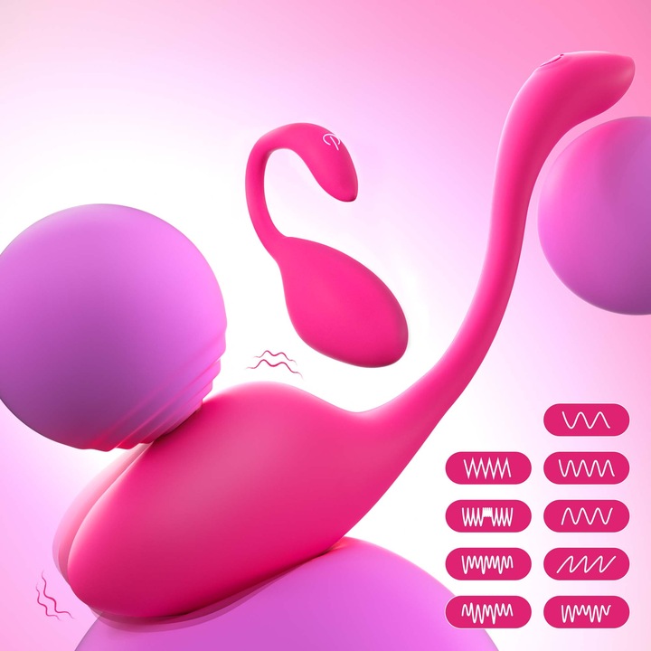 Wibrator dla kobiet sterowany aplikacją, stymulujący wibrujące jaja