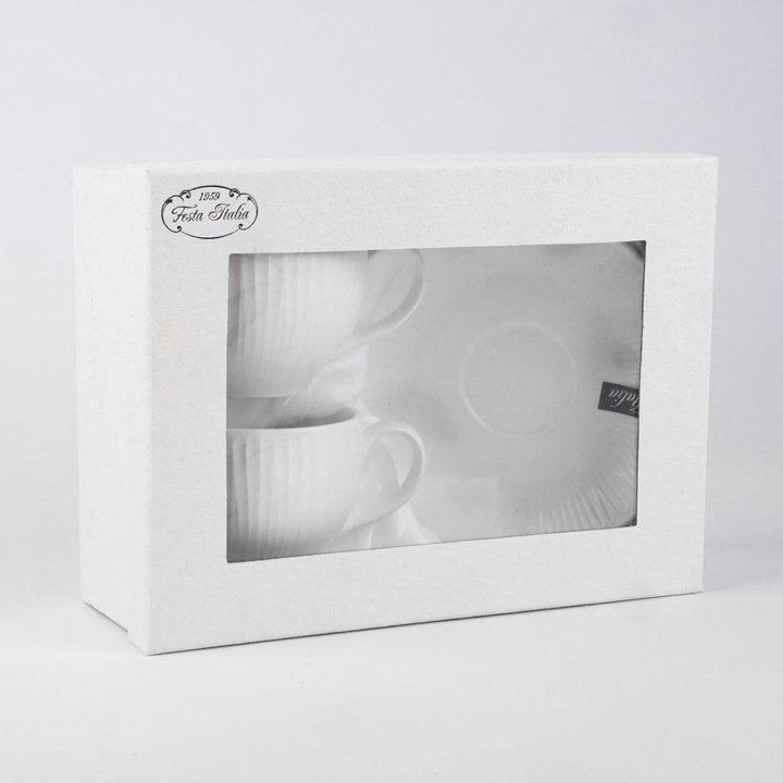 KOMPLET PORCELANOWYCH FILIŻANEK ZEOLIA 250ML 2SZT DO KAWY HERBATY