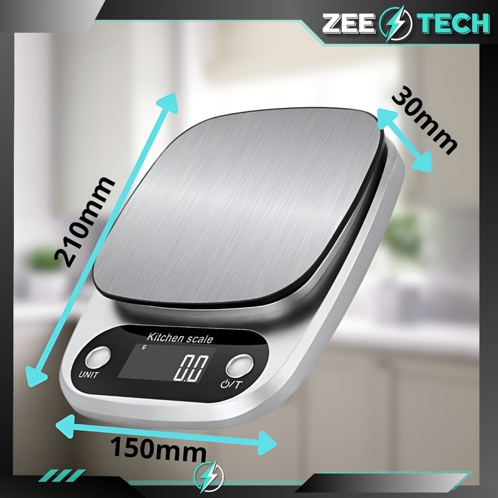 WAGA KUCHENNA ELEKTRONICZNA PRECYZYJNA 1 g | 5 kg TARA JUBILERSKA +