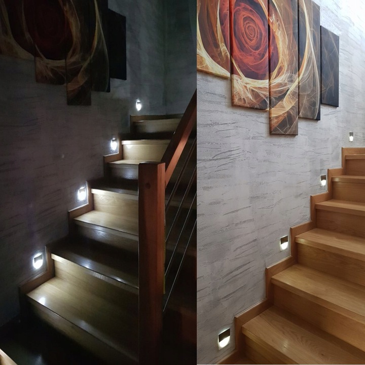 Oświetlenie schodowe oprawa lampka schodowa LED 230V CZARNA Q1