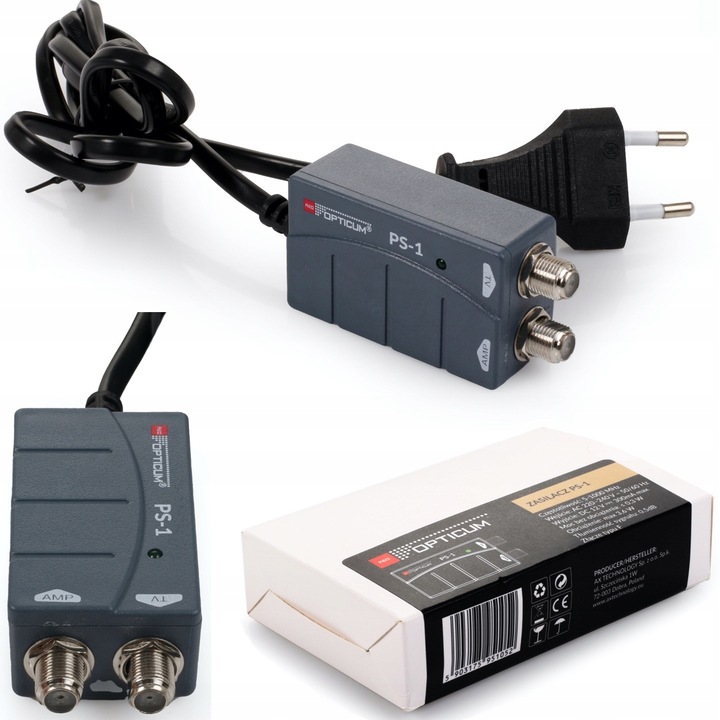 ZASILACZ ANTENOWY do Anten DVBT-2 WZM IMPULSOWY KASKADOWY 12V PS-1 / PS-2