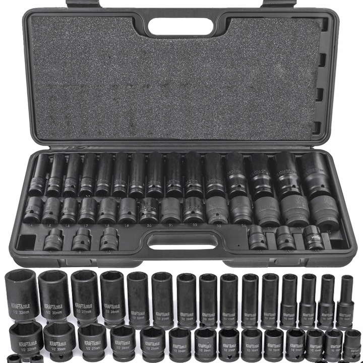 ZESTAW NASADEK UDAROWYCH 8-32 NASADKI UDAROWE 1/2 UDAR 35 ELEMENTÓW