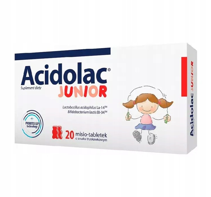ACIDOLAC JUNIOR MISIO-TABLETKI (SMAK TRUSKAWKOWY)