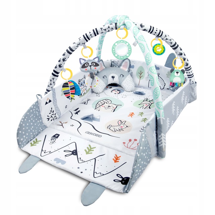 MATA EDUKACYJNA DLA NIEMOWLĄT INTERAKTYWNA RICOKIDS DUŻA SZARA + GRATIS