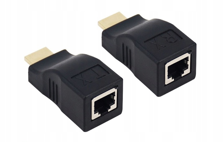 EXTENDER HDMI PRZEZ ZŁĄCZE RJ45 CAT 5E/6 30M 4K