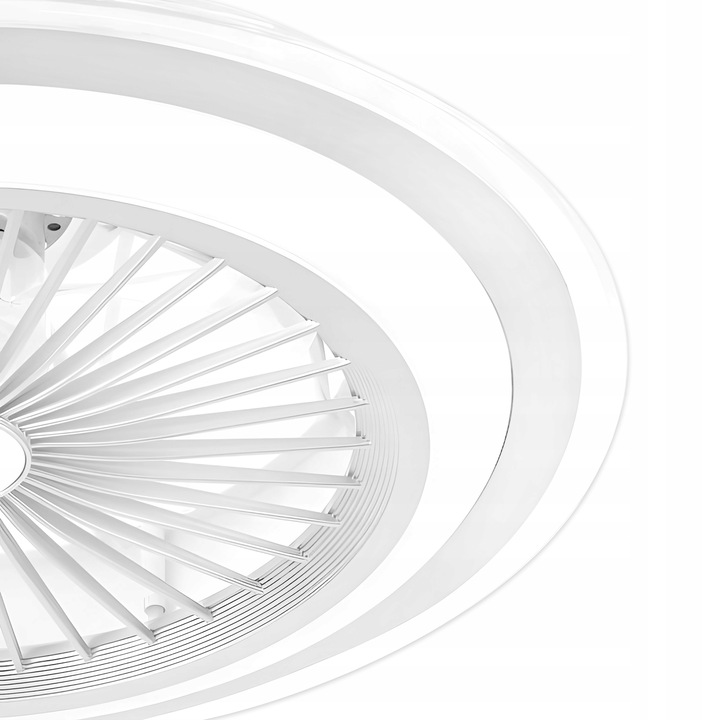 WENTYLATOR SUFITOWY WIATRAK PLAFON LAMPA LED 51 CM DUŻY APLIKACJA