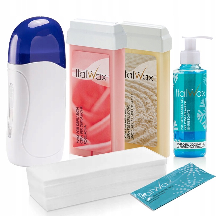 ItalWax 2x WOSK DO DEPILACJI W ROLCE 100ml + PASKI PODGRZEWACZ do