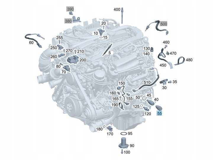 KOREK CZUJNIKA CIŚNIENIA OLEJU A0019905317 MERC