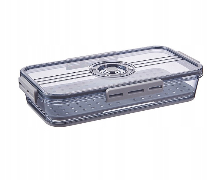 POJEMNIK NA ŻYWNOŚĆ DO LODÓWKI NA WĘDLINY HERMETYCZNY Z DATOWNIKIEM