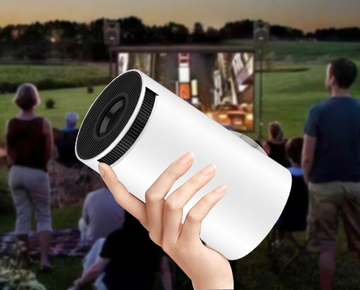 PROJEKTOR HY300 PRO 2025 WERSJA 4K WIFI PRZENOŚNY SMART ANDROID TV RZUTNIK