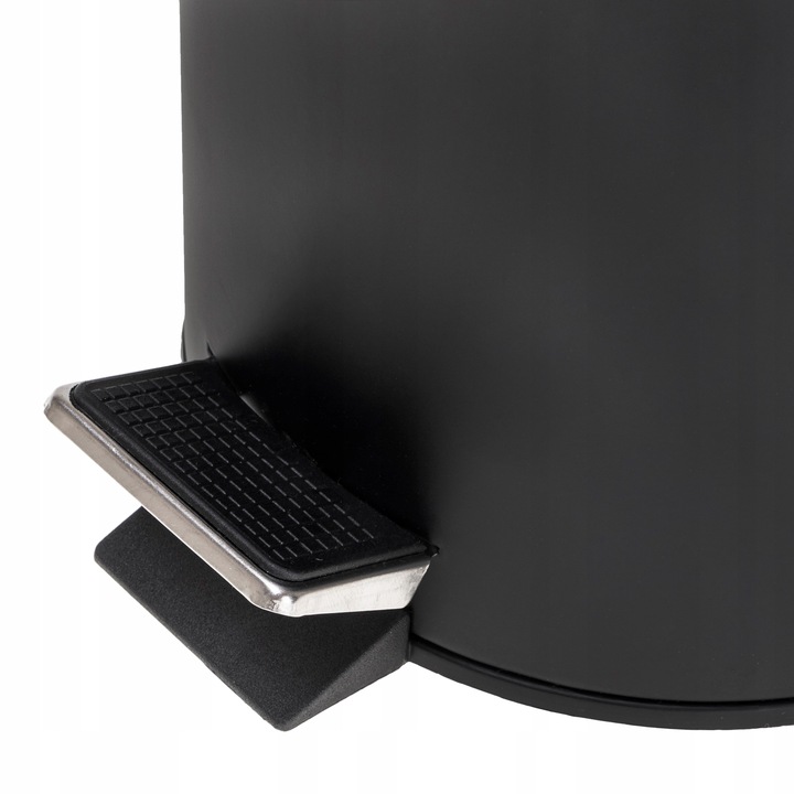 Kosz na śmieci Z PEDAŁEM OTWIERANIA do łazienki toalety WC czarny mat 3l