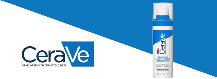 Serum Nawilżające Do Twarzy CeraVe z Kwasem Hialuronowym, Pantenolem 30ml