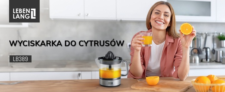 Elektryczna wyciskarka do cytrusów LEBENLANG 700ml 2 kierunki BPA-free