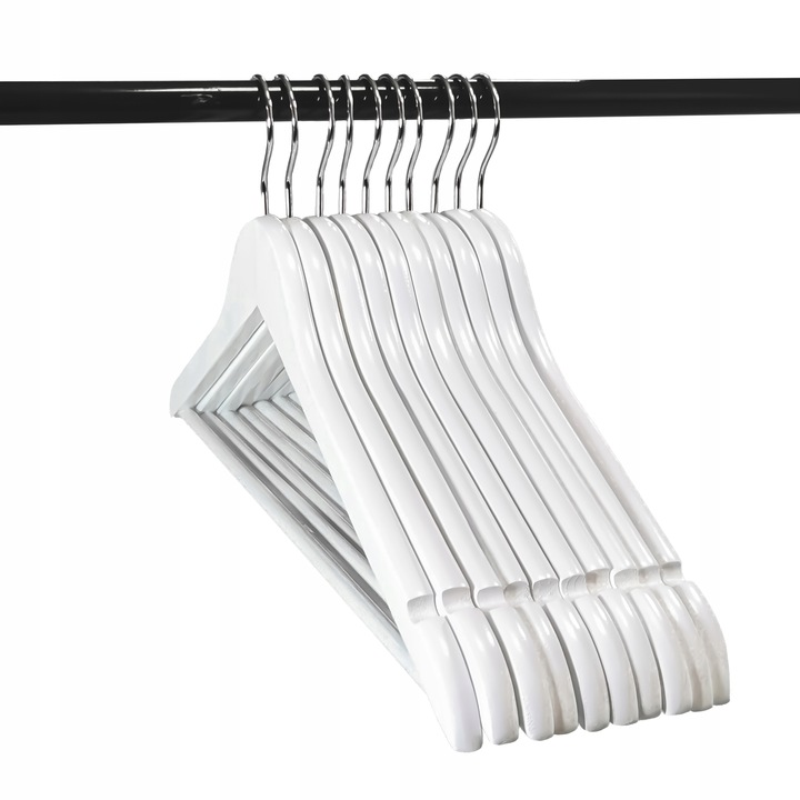 10SZT WIESZAK DREWNIANY ZESTAW WIESZAKI DREWNIANE UBRANIA GARDEROBY