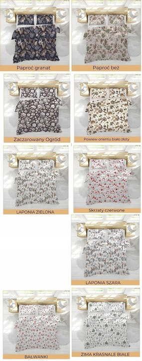 Komplet pościeli 140x200 gruba Polska bawełna 100% dużo wzorów -