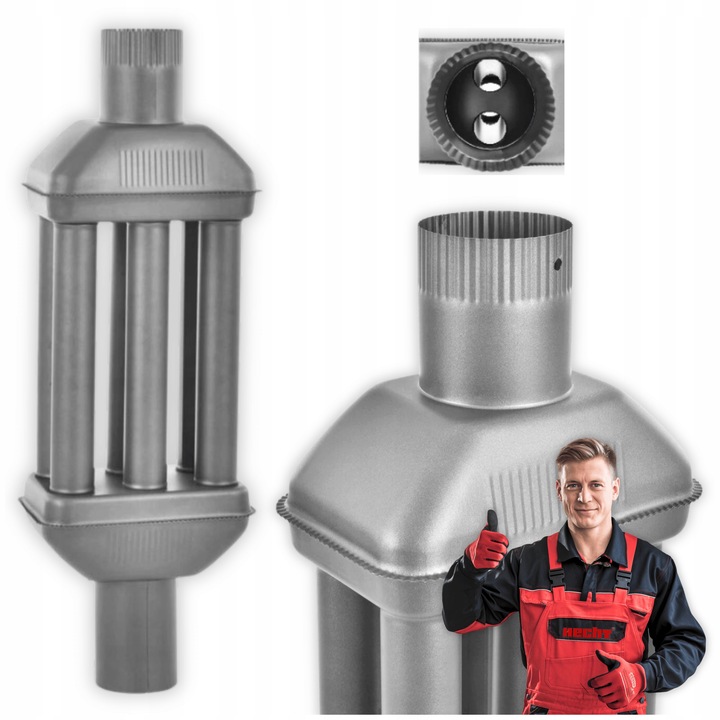 RADIATOR WYMIENNIK CIEPŁEGO POWIETRZA + 30% Fi 120 mm HECHT SAVER