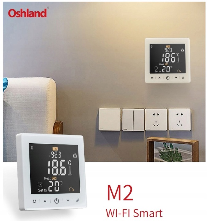 TERMOSTAT DO OGRZEWANIA PODŁOGOWEGO MATY GRZEWCZE WIFI TUYA LCD 16A