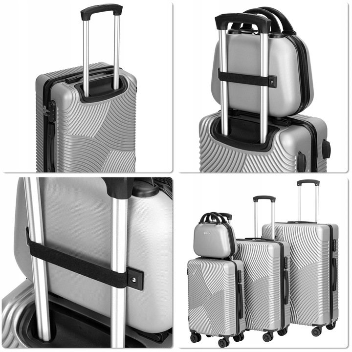 WALIZKI PODRÓŻNE NA KÓŁKACH WALIZKA ZESTAW 4 WALIZEK KABINÓWKA DUŻA
