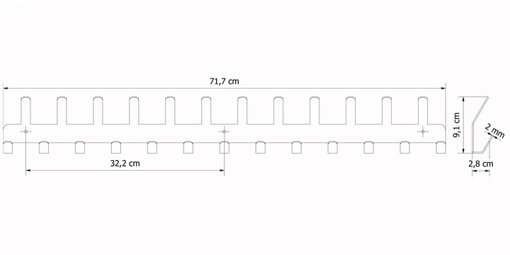 Wieszak Na Ubrania Ścienny Klucze Wiszący Na Ręczniki 25 Haków Czarny