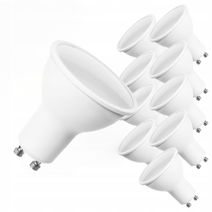 Żarówka LED GU10 10W = 80W Biała Neutralna Wydajna Mocna 120° Nie
