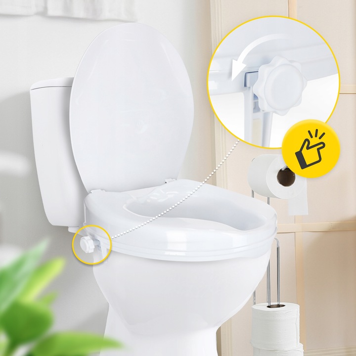 NASADKA NAKŁADKA TOALETOWA PODWYŻSZAJĄCA NA SEDES Z KLAPĄ DESKA WC 5 CM