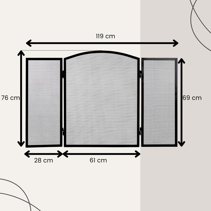 PARAWAN KOMINKOWY EKRAN do Kominka OSŁONA OCHRONNA Kratka XL