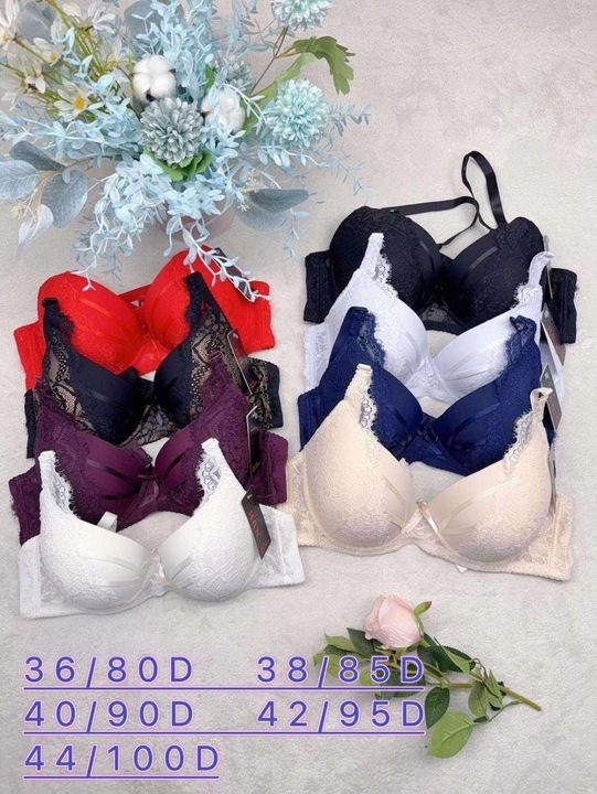 Biustonosz koronkowy stanik usztywniany zbierający z fiszbinami 90D kolory