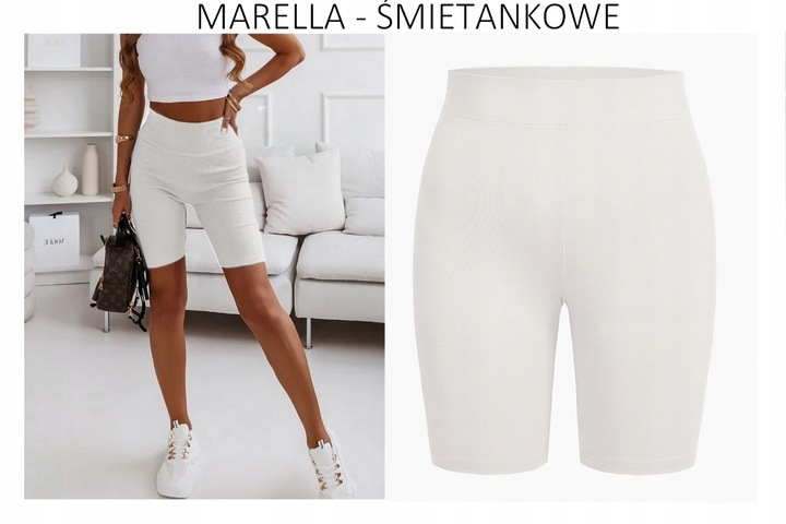 KRÓTKIE LEGGINSY KOLARKI BIKER SHORTS PRĄŻEK 3/4XL