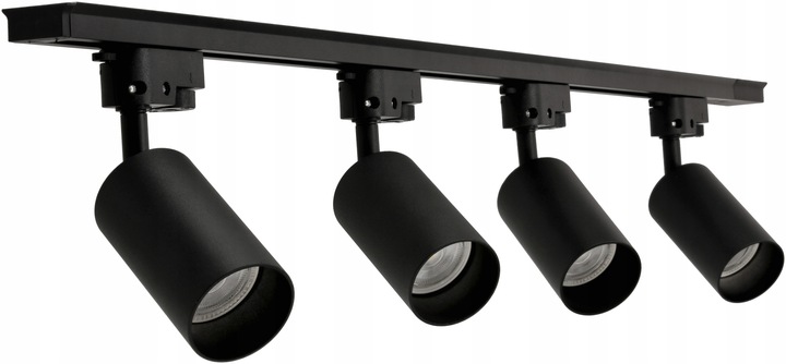 Oświetlenie Szynowe Szyna 1m 4x Reflektor LED GU10 Zestaw