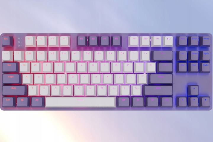Klawiatura DARK PROJECT KD87A Fioletowo-biały