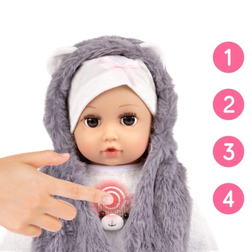 LALKA BOBAS INTERAKTYWNA MÓWI ŚMIEJE SIĘ PŁACZE UBRANKA SMOCZEK KINDERPLAY