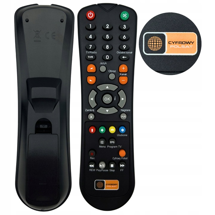 Oryginalny Pilot Cyfrowy Polsat HD2000 HD3000 HD5000 + baterie GP 2szt