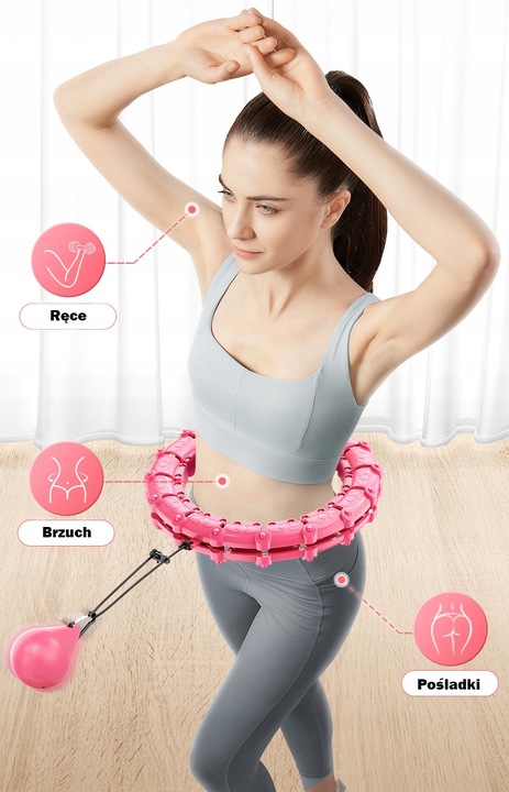 HULA HOP ODCHUDZAJĄCE z Obciążeniem Obciążnikiem Smart z Wypustkami HULAHOP