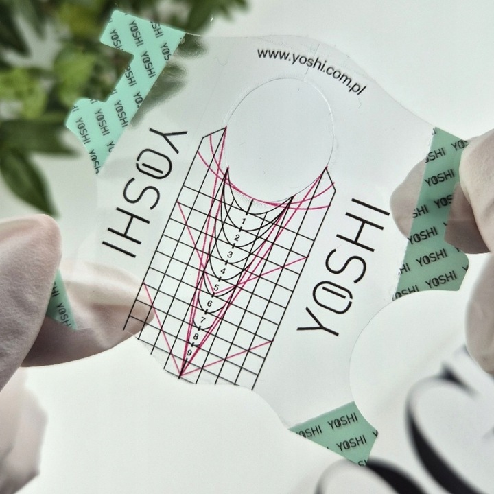 Yoshi Szablon Do Przedłużania Paznokci plastikowe formy Transparentne