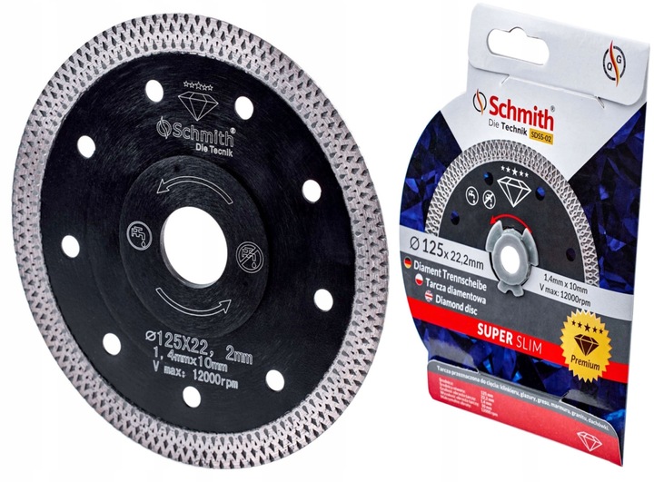 TARCZA DIAMENTOWA DO CIĘCIA GRESU PŁYTEK 125MM PRO