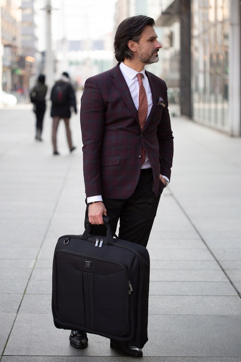 Solidna TORBA męska podróżna POKROWIEC na garnitur Hugh Butler Alfred