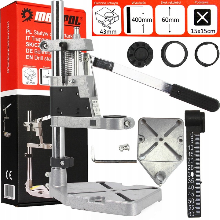 STOJAK STATYW UCHWYT DO WIERTARKI 400mm STOŁOWY