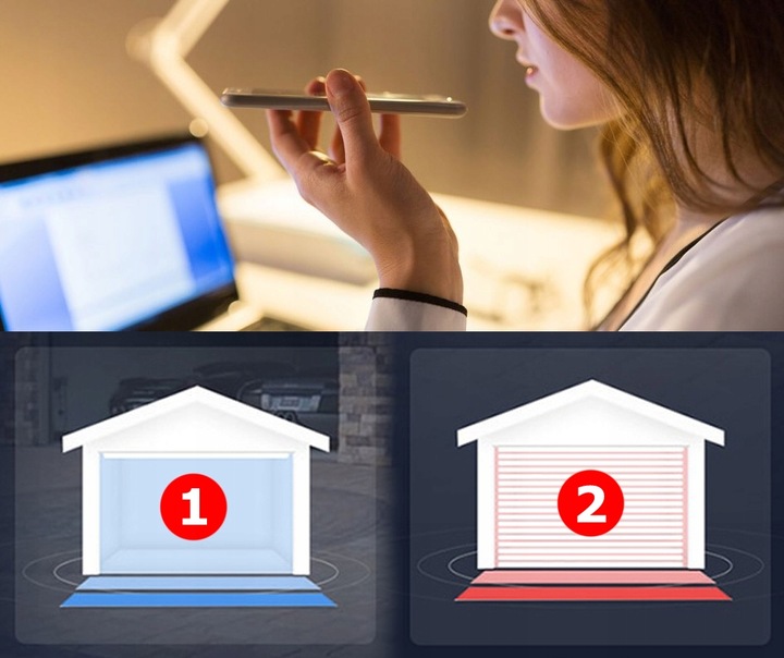 RTX Moduł STEROWNIK BRAMY GARAŻOWEJ ZIGBEE TUYA SMART + CZUJNIK