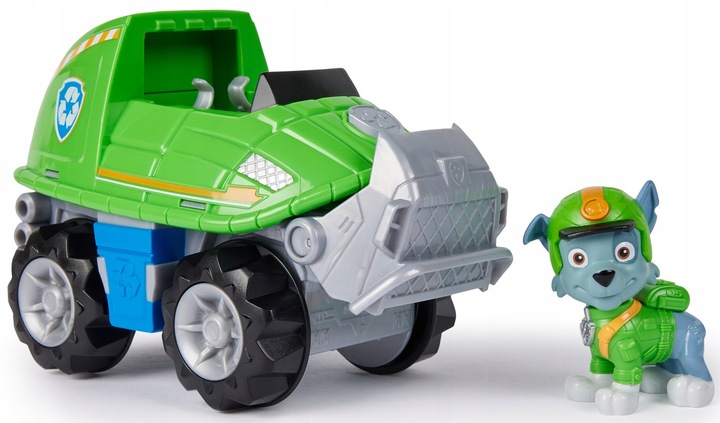 PSI PATROL POJAZD Z DŻUNGLI JUNGLE ROCKY + FIGURKA ZIELONA