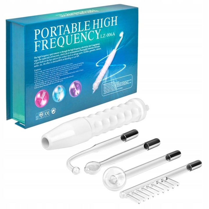 DARSONVAL DERMA WAND 4 PELOTY PIELĘGNACJA ELEKTRODY DO TWARZY WŁOSÓW CIAŁA