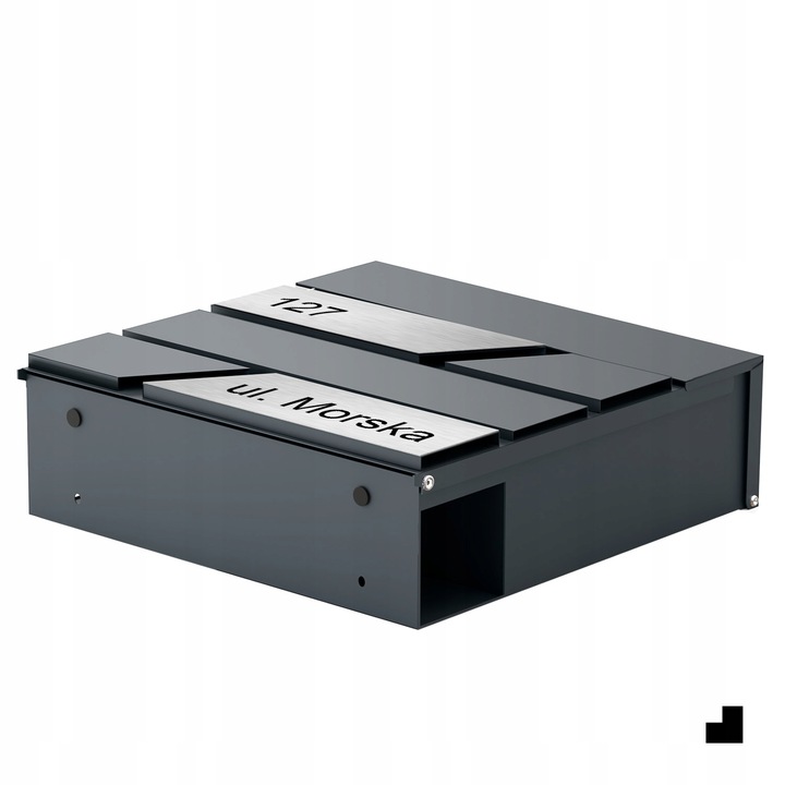 Duża Skrzynka Na Listy Z Numerem Domu Antracyt Skrzynka Na List Numer