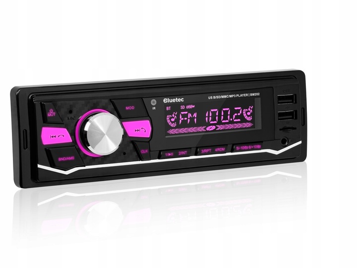 RADIO SAMOCHODOWE 1-DIN BLUETOOTH 5.0 USB SD AUX MP3 MIKROFON PILOT