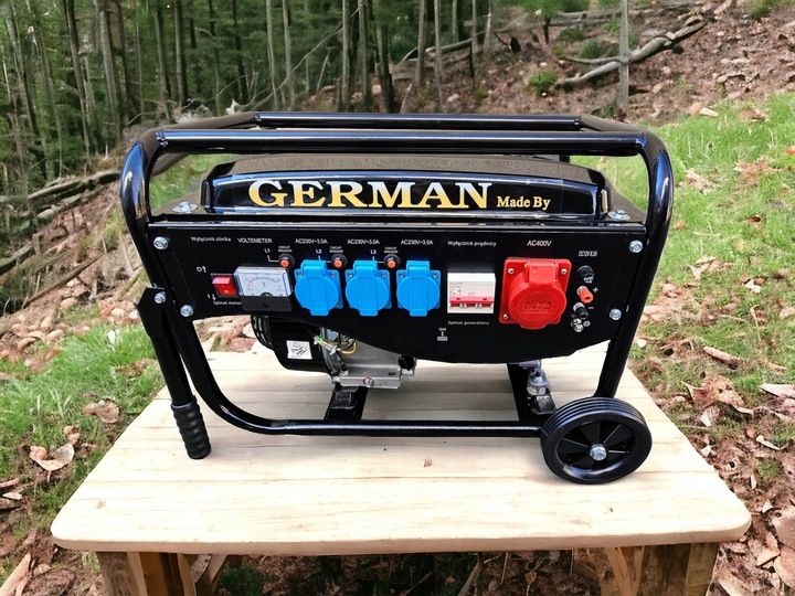 AGREGAT PRĄDOTWÓRCZY A8 5,2kW KOŁA MIEDŹ prądu AVR+ MIEDZIANY STOJAN