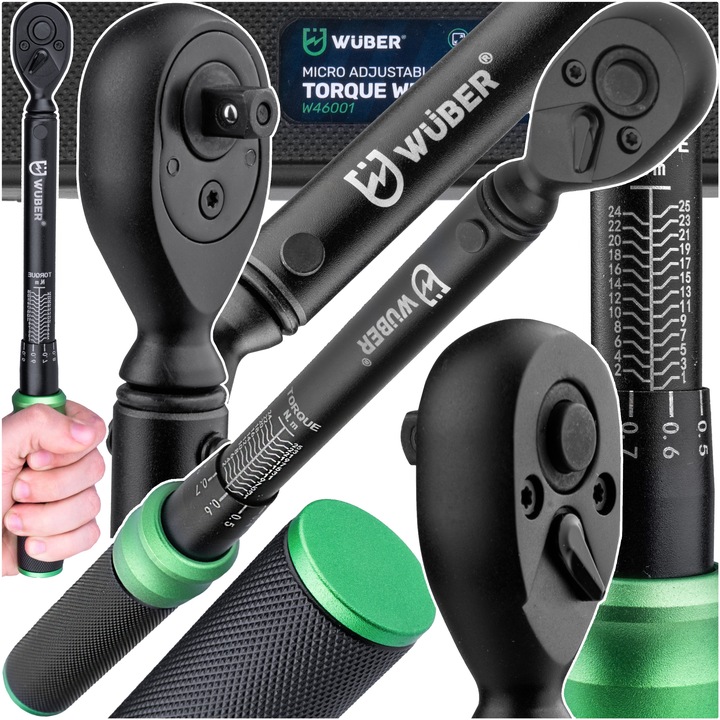 KLUCZ DYNAMOMETRYCZNY 1/4" Z BLOKADĄ 1-25NM CERTYFIKAT KALIBRACJI CR-V