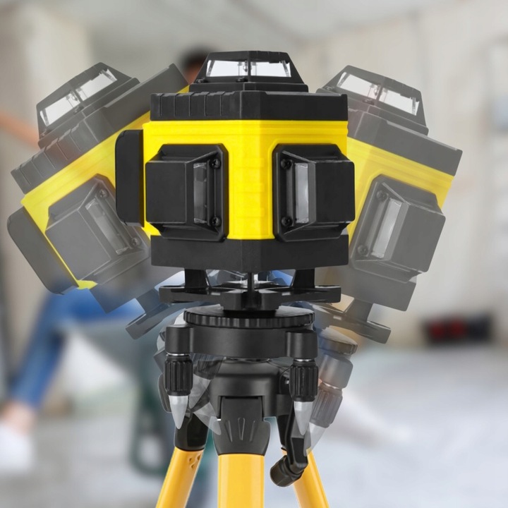 POZIOMNICA LASEROWA POZIOMICA 4D 16 LINII KRZYŻOWA 360 LASER ZESTAW
