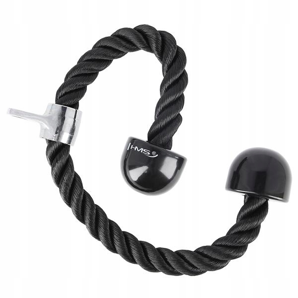 Uchwyt do wyciągu sznur podwójny KOŃCE GUMOWANE gruby splot nylonowy HMS