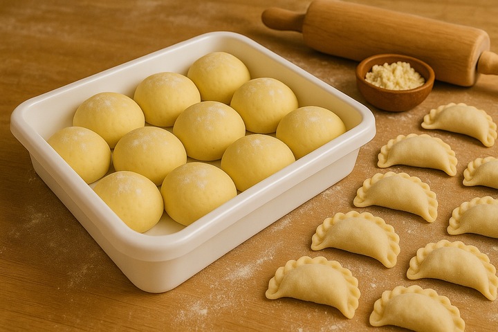 Pojemnik 40x30 z pokrywką do dojrzewania ciasta na pizzę gastronomiczny